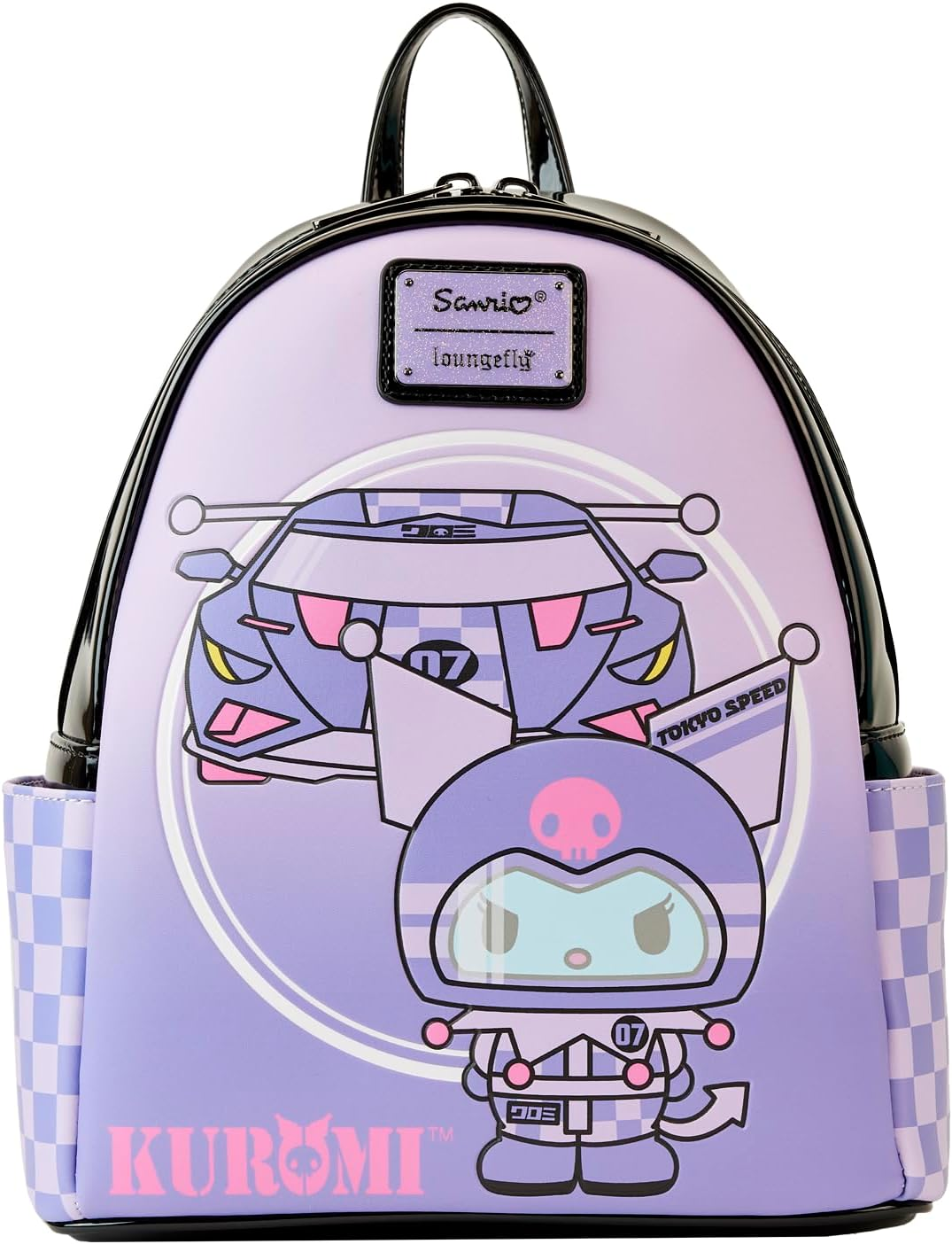 Loungefly Sanrio Hello Kitty Kuromi Tokyo Speed Racer Mini Backpack, Multi, One Size, Tokyo Speed Racer Sanrio image number 3