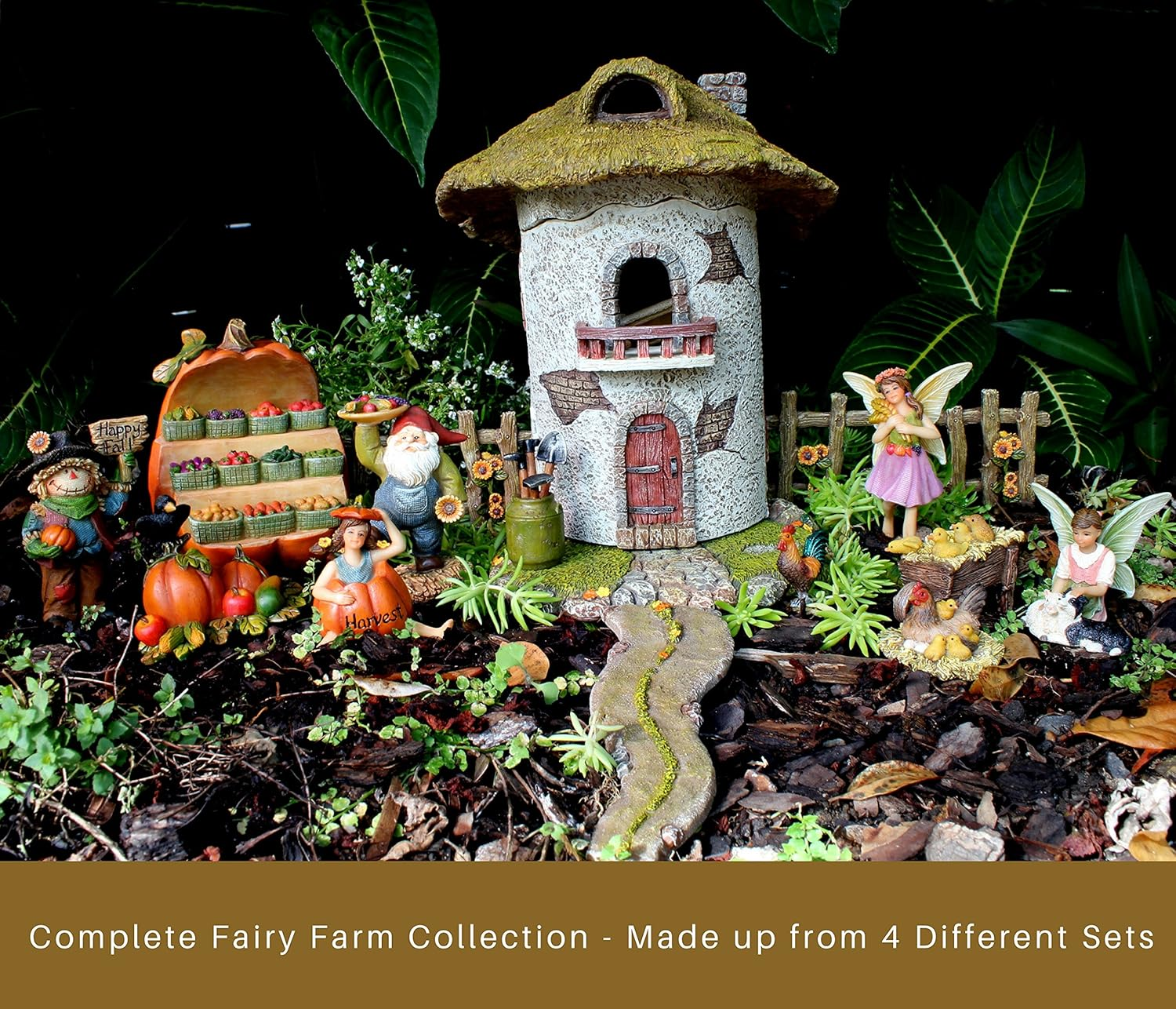 PRETMANNS Fairy Garden Accessories Kit - Walkway & Fences Set Miniature Accessories 3 Pieces image number 1