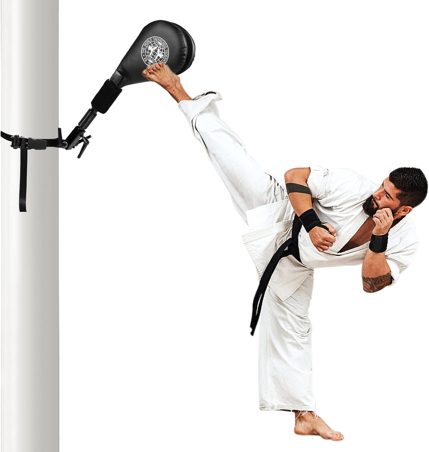 Taekwondo Kick Pads, Kicking Boxing Hands-Free Kicking Pads for Martial Arts with Mounting Bracket image number 1