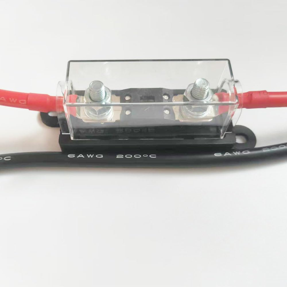 50A Fused 6AWG Anderson Connector to Battery Terminal Cable,O-Ring Dia.8Mm,Heavy Duty 13.5Mm&sup2; Power Cord for Solar,Battery Box,Camper Rv (Ad-8Mm Eyelets-Fused) image number 3