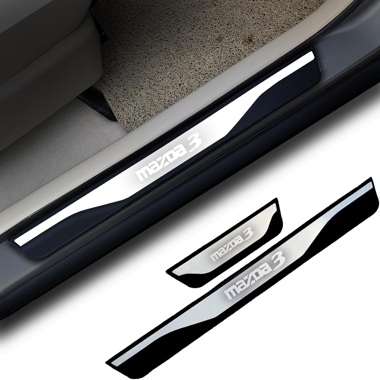 GZBFTDH Protection Door Sills Car Parts for Mazda 3 2015-2022 Auto Accessories Door Pedals Protector Stainless Steel Plastic Plate