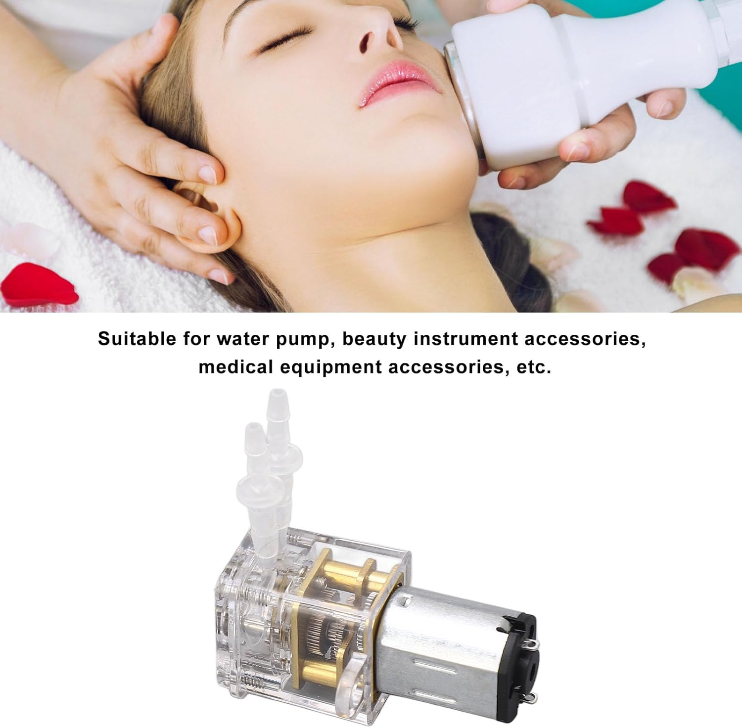 Tnfeeon Micro Peristaltic Pump, 1.5Ml/Min Peristaltic Metering Pump Small Metal Transparent Cover for Beauty Instruments (G15-6V) image number 5