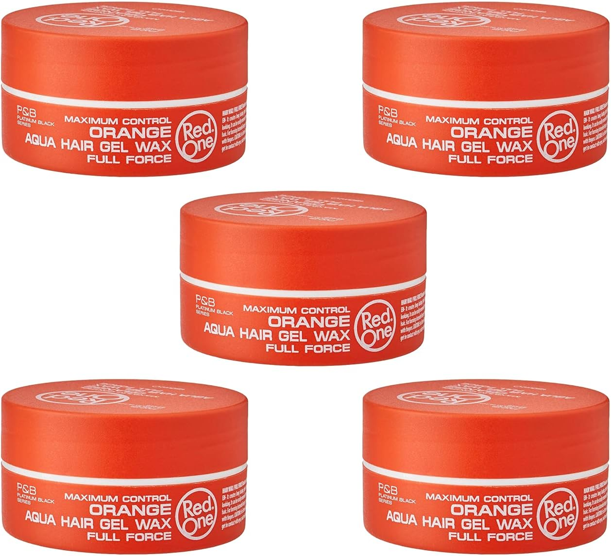 Redone Aqua Hair Wax Maximum Hold Full Force Hair Gel, 150Ml (5 Pack) ORANGE