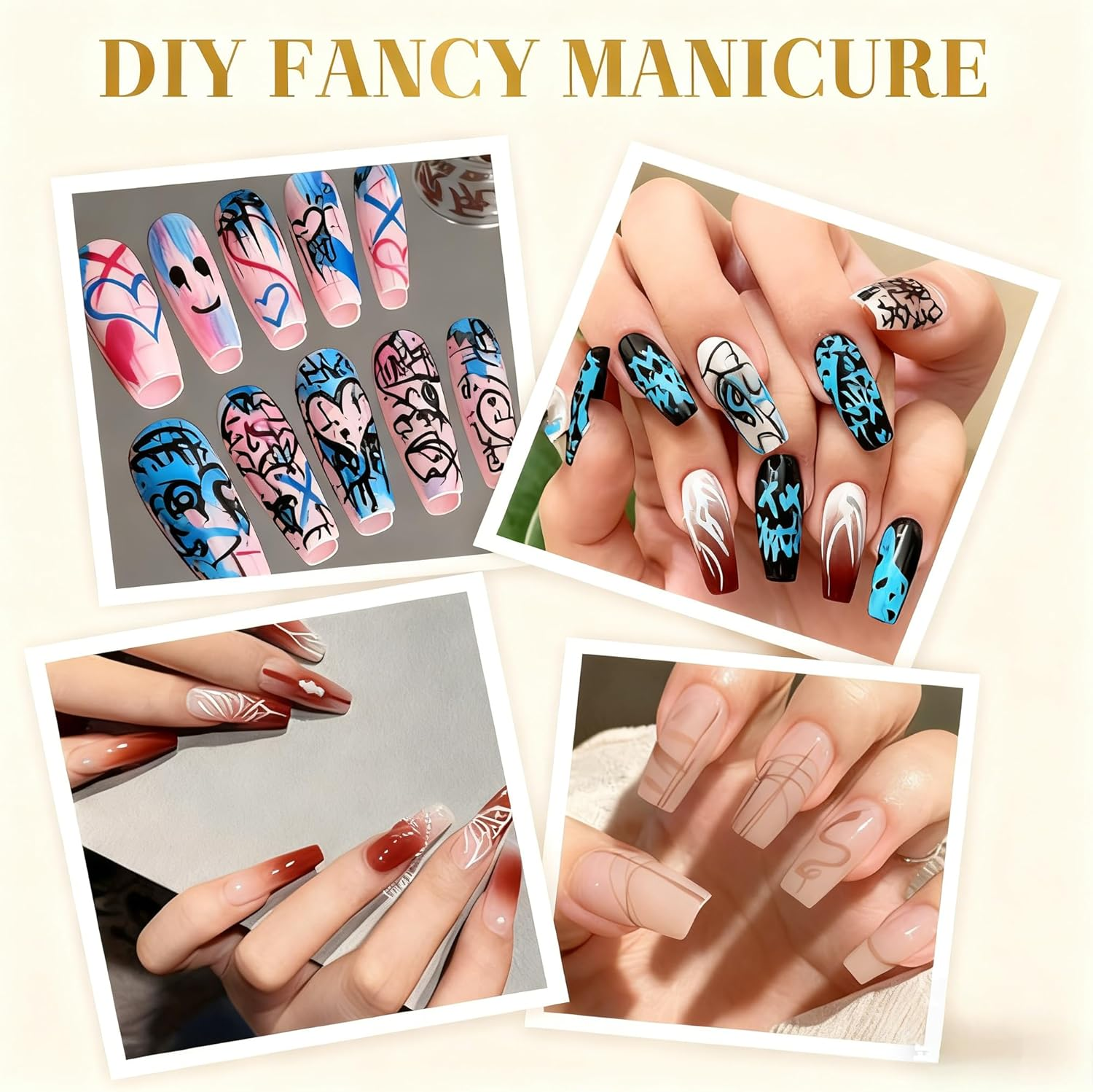 Nail Art Pens & Nail Art Markers Set, 12 Color Professional Fine Tip Nail Polish Pens for 3D Designs, DIY Nail Art Kit for Beginners & Kids image number 3