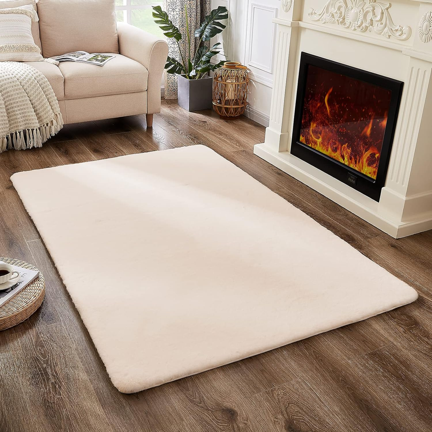 Ultra Soft Faux Sheepskin Fur Rug Fluffy Rug for Bedroom Fuzzy Carpet for Living Room Kid'S Room Nursery Decor, Grey 2 X 6 Feet, Ciicool&hellip;