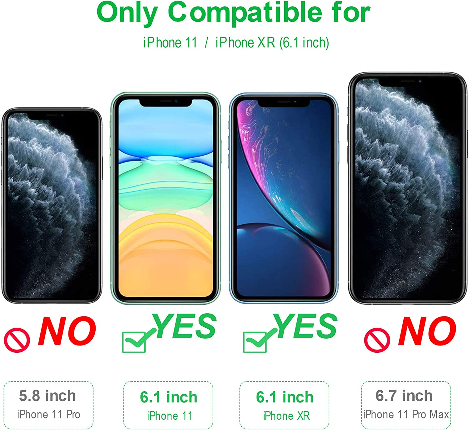 Arae Screen Protector for Iphone Xr/Iphone 11, HD Tempered Glass, anti Scratch Work with Most Case, 6.1 Inch, 3 Pack image number 1