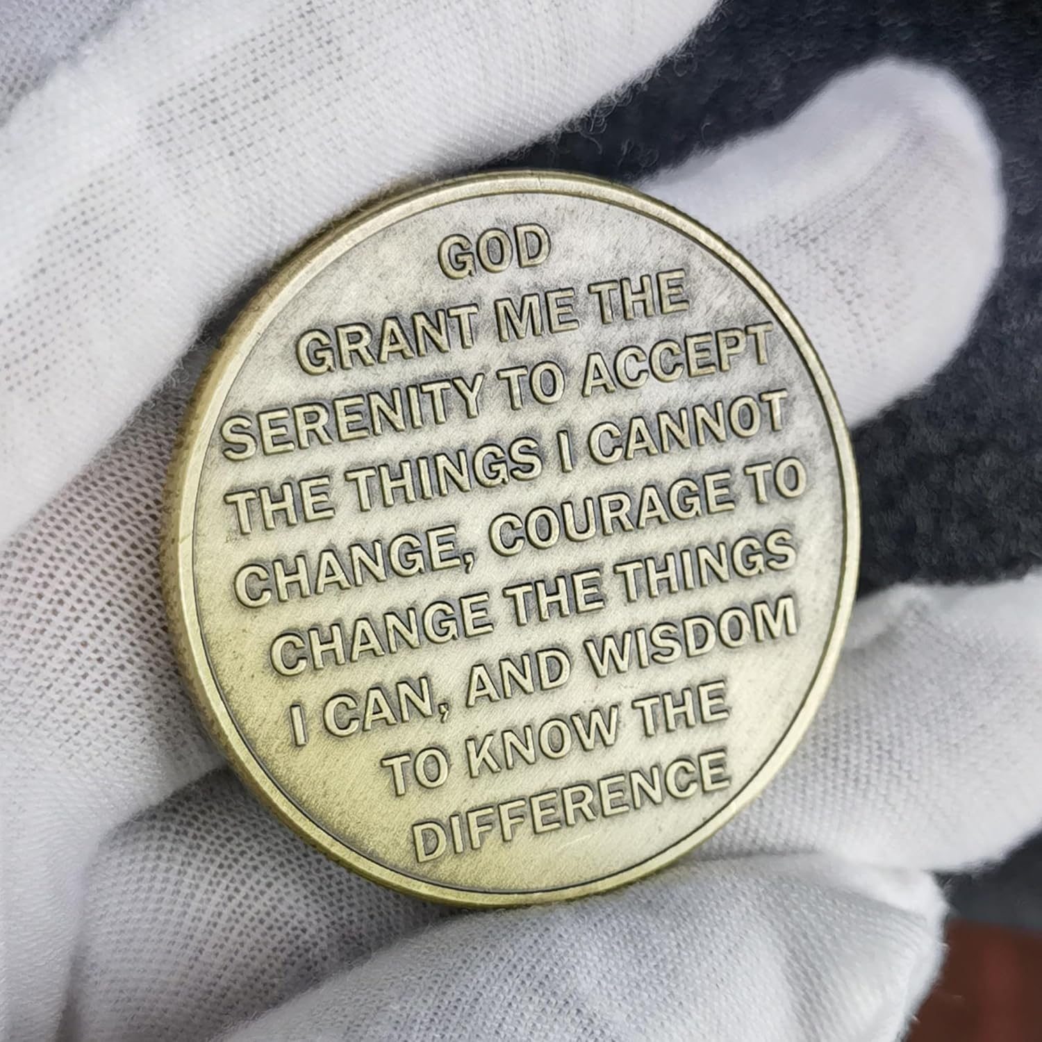 Phoenix Rising Lucky Coin Serenity Prayer Sobriety Coin Sober Gifts for Men or Women Addiction Recovery AA Medallion