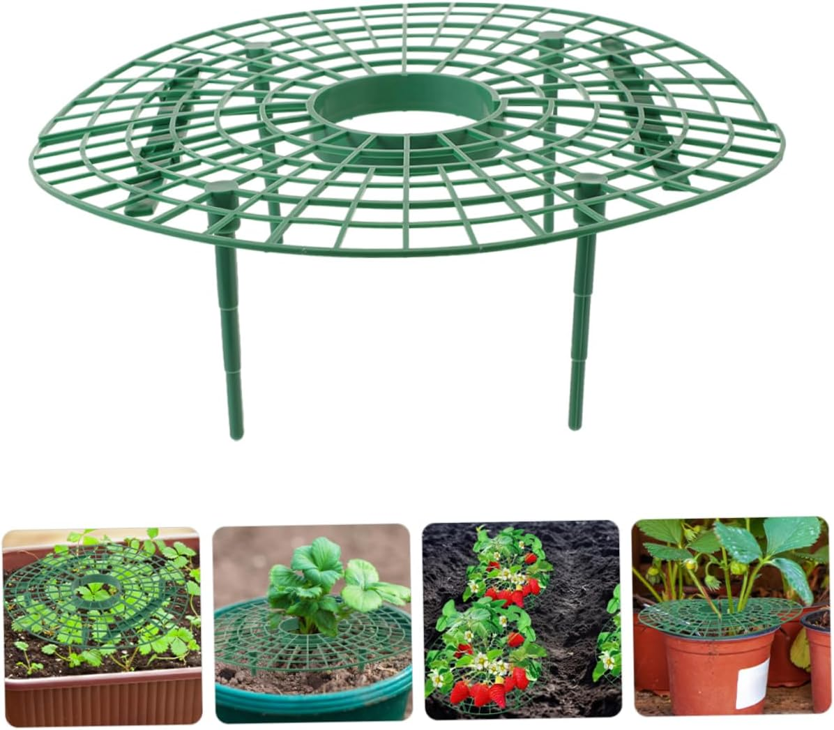 Yardwe 4Pcs Implantation Bracket Garden Hoop Plant Support Hoop Growing Supports for Strawberry Vegetables Plant Arch Climbing Frame Patio Supplies image number 3