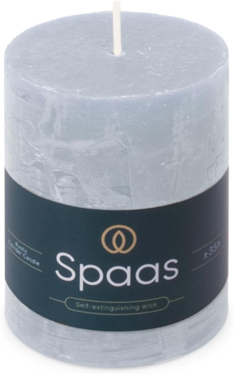Spaas Rustic Pillar Candle 70/95 Mm Pack of 35 Dark Blue image number 1