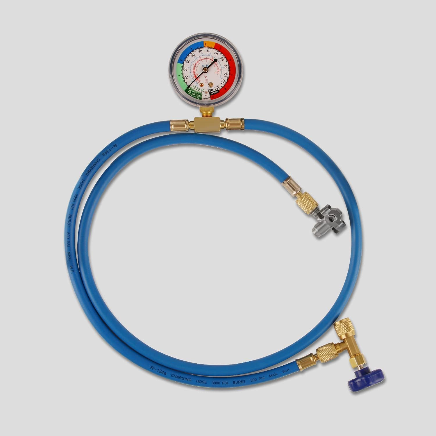 Lichamp A/C R134A Refrigerator Freon Recharge Kit with Bullet Piercing Valve, Piercing and Self-Sealing Can Tap 134A image number 4