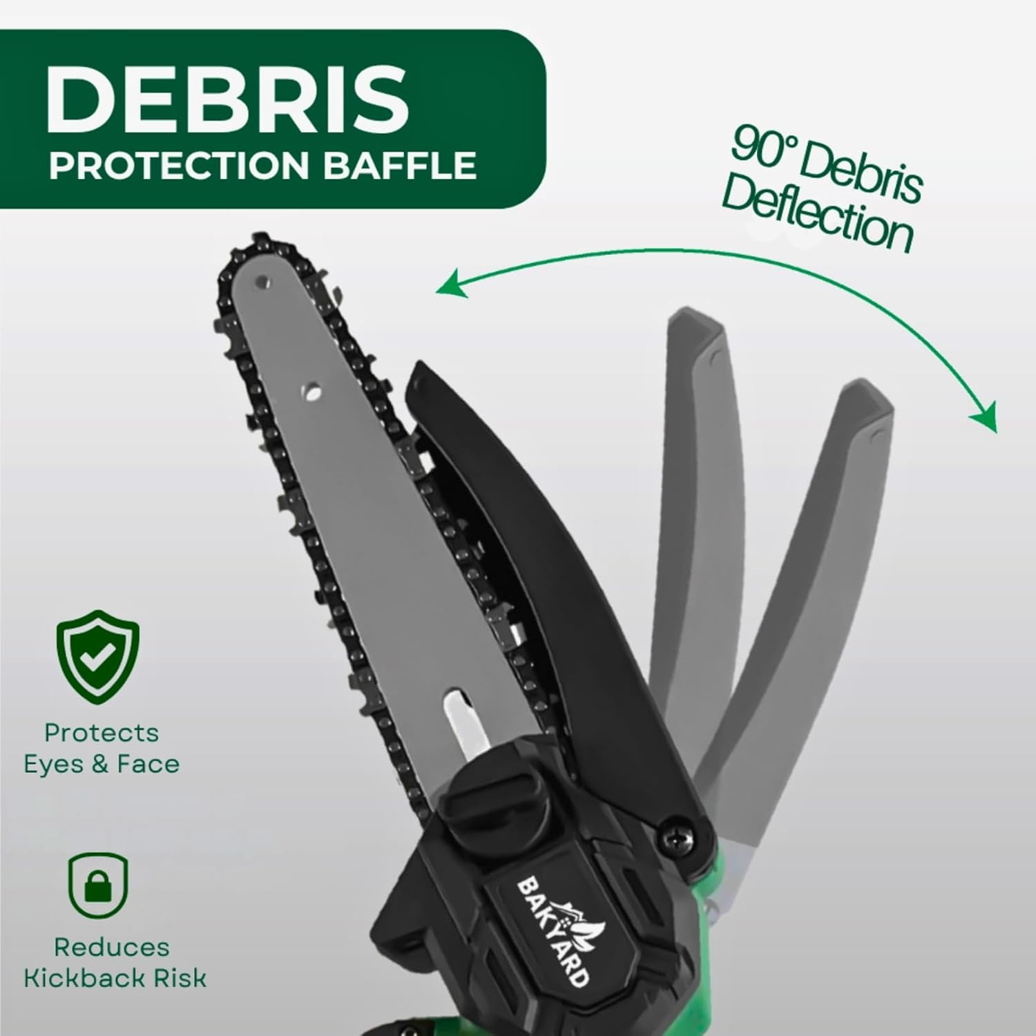 Mini Chainsaw 6-Inch Brushless with 2-Pack 2000Mah Batteries, Auto Oiler System, Toolless Adjustment Portable and Cordless for Wood Cutting Tree Trimming DIY Projects Gardening Camping (Green)