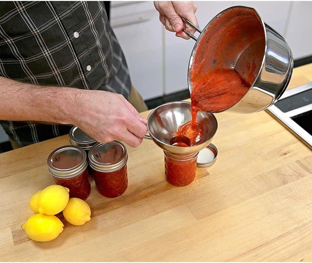 K&uuml;chenprofi 18/10 Stainless Steel Jam Funnel - Silver - Metal Funnels for Kitchen Use - Wide Mouth Kitchen Funnel image number 4