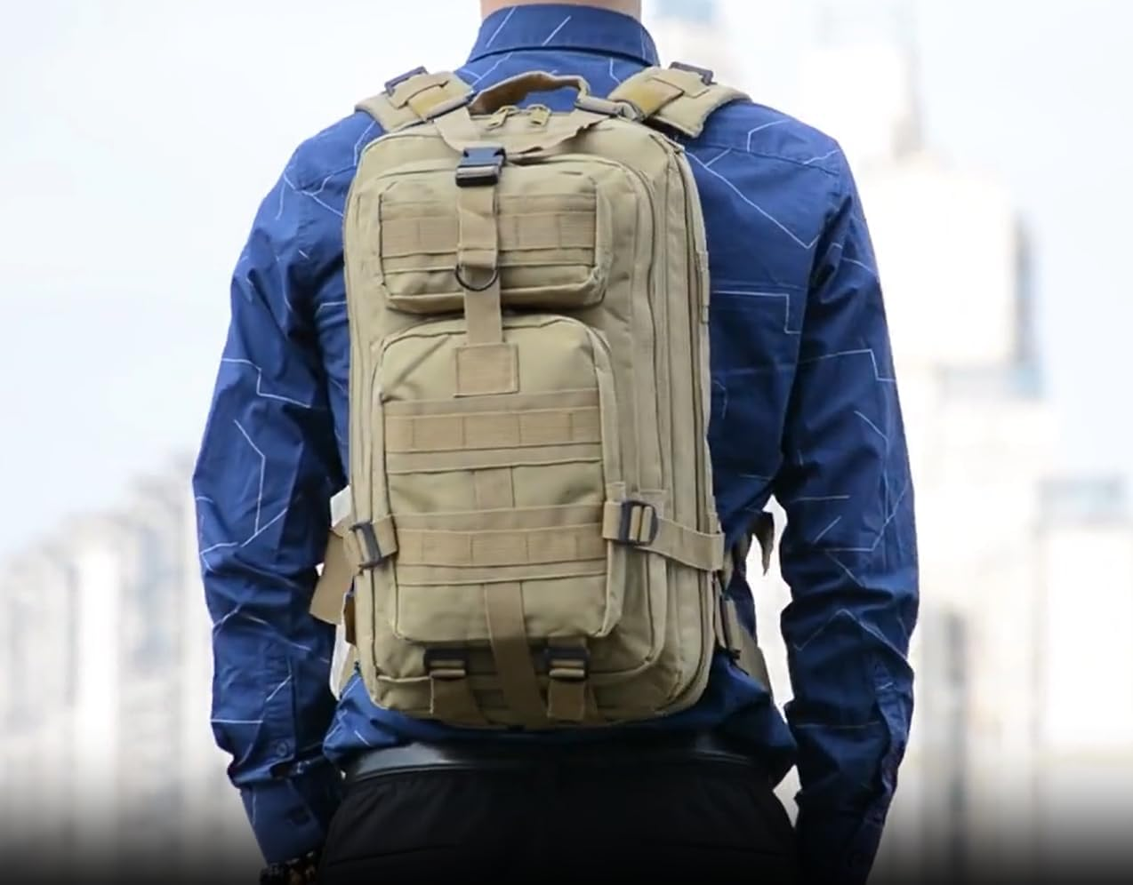 Renil 30L Molle Army Military Tactical Backpack Waterproof Assault Pack Rucksack Backpack image number 2