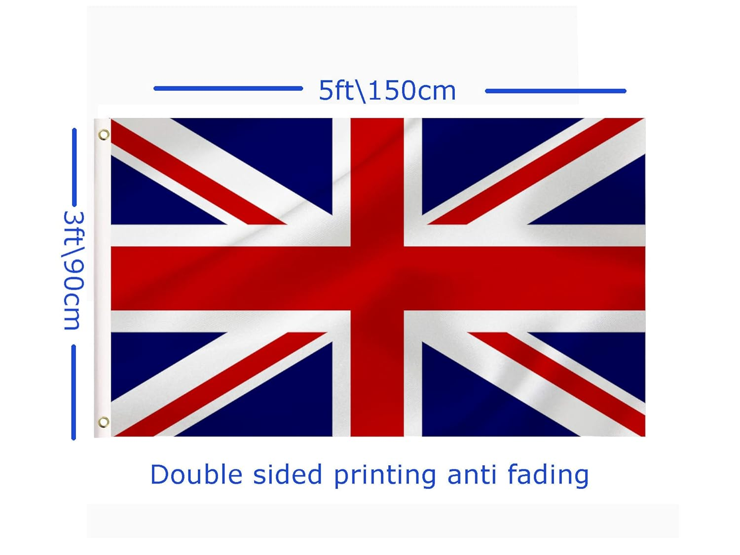 LARGE English British Flag, 3X5Ft Britain Flags Banner for Indoor Outdoor Decoration of Canada Yards.Parade or Express Mood