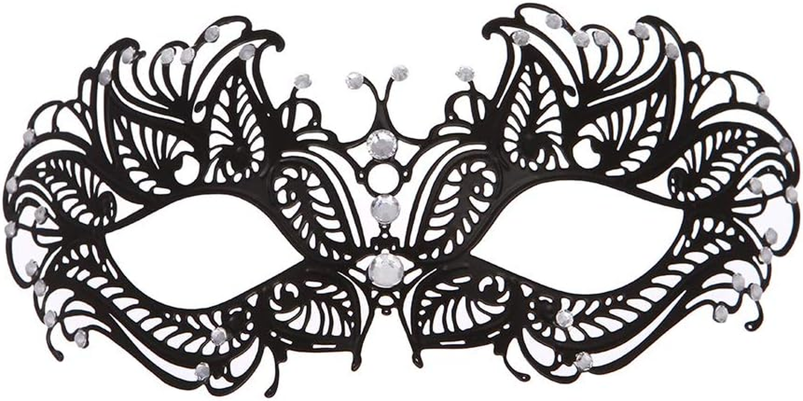Masquerade Mask for Women Metal Mask Shiny Rhinestone Venetian Party Evening Prom Ball Mask Bar Costumes Accessory