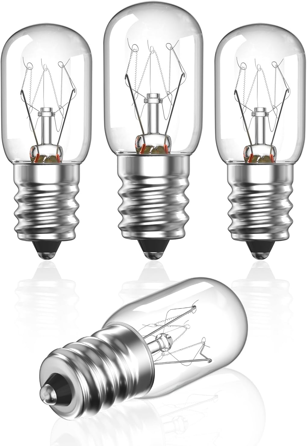 Bonlux Pygmy Bulb 15W Screw Bulb E14 Himalayan Salt Lamp Bulb Dimmable Fridge Bulb SES Small Edison Screw Oven Bulb, Flea Trap Bulb, Scentsy Bulb, Plug in Wax Melt Burner Bulb, Sign Lamp, 240V, 4-Pack image number 1