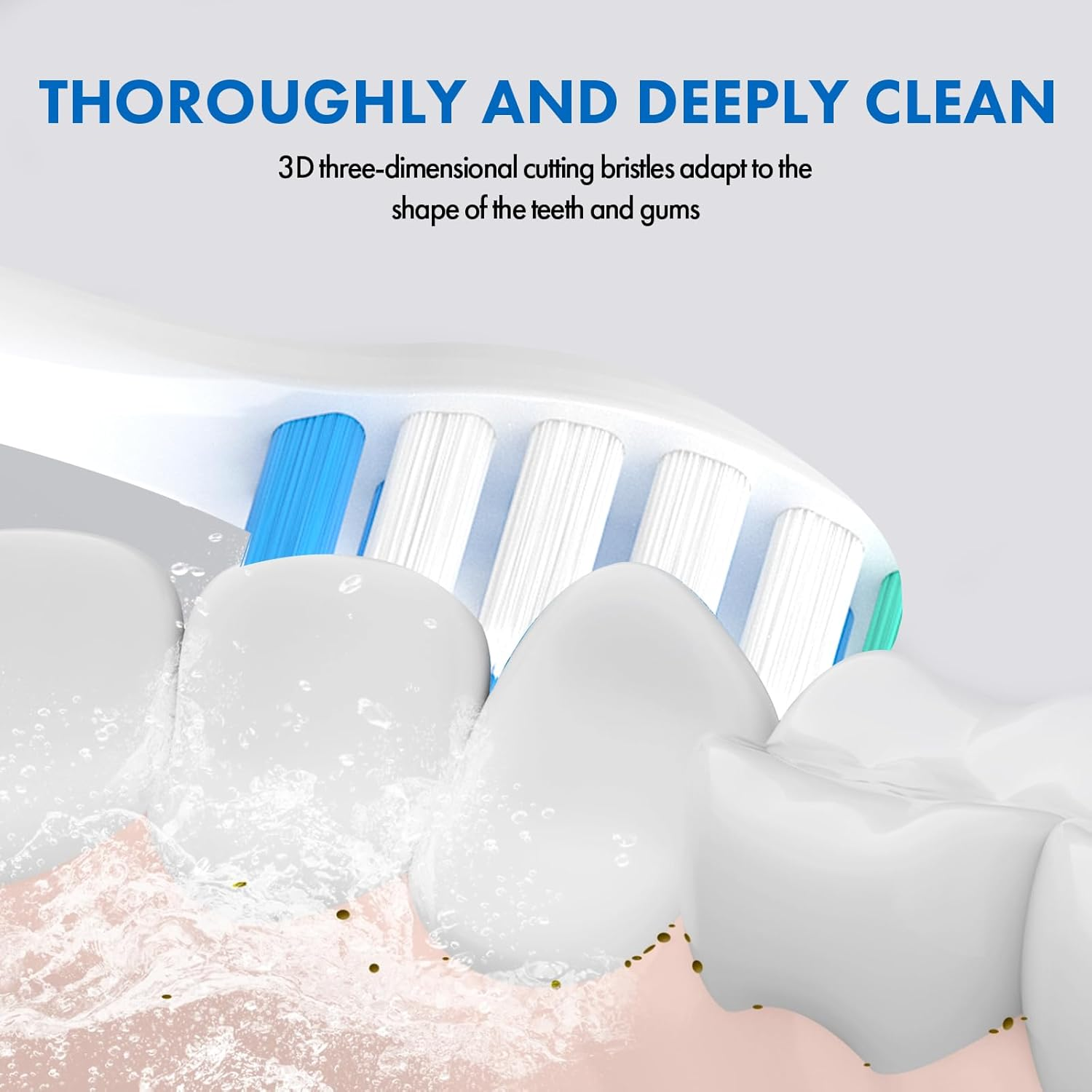 Replacement Toothbrush Heads Compatible with Philips Sonicare：10 Pack Soft Replacement Electric Brush Head Compatible with Phillips Sonicare Snap-On System image number 1