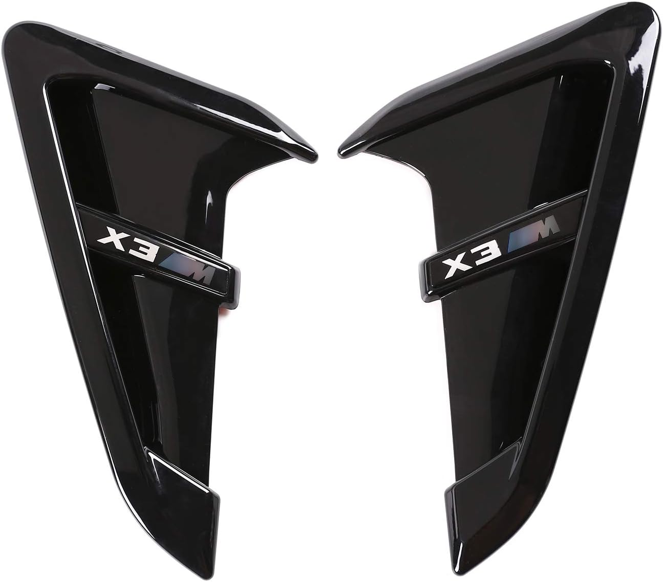 CHEYA Shark Gills Front Fender Side Air Flow Fender Vent Cover Trim ABS for BMW X3 G01 X4 G02 X3M X4M 2018-2021 (Glossy Black, X3 M) image number 1