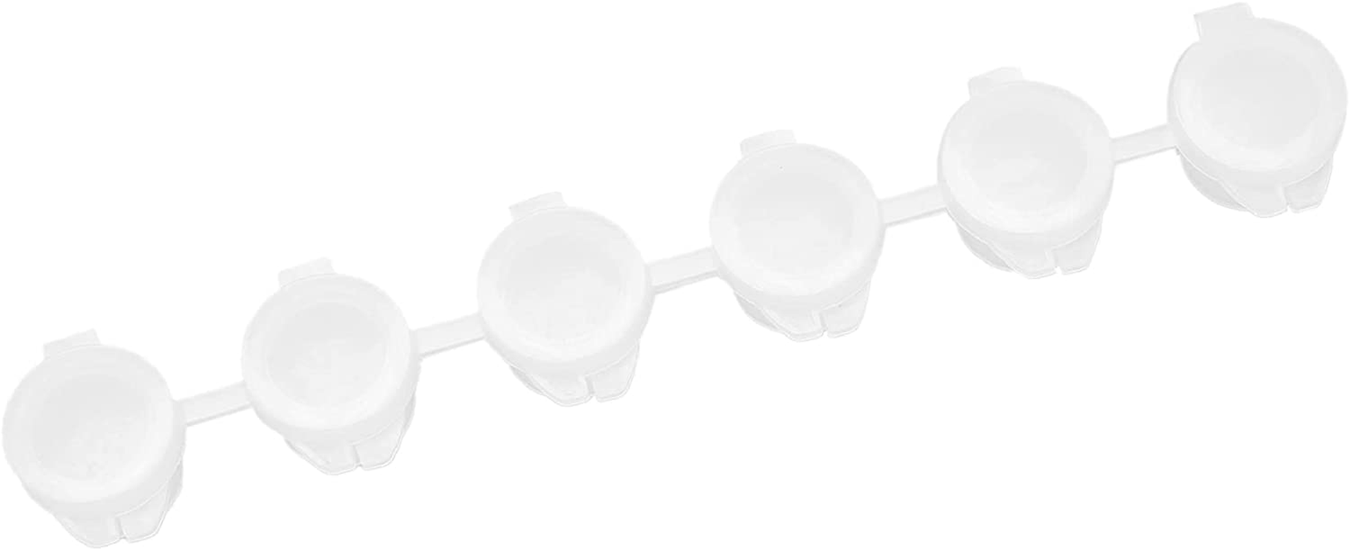 Dovhmoh 30 Strips 180 Pots Paint Pots Strips 3 Ml Mini Paint Pot Empty Paint Cups Crafts Plastic Storage Containers image number 1