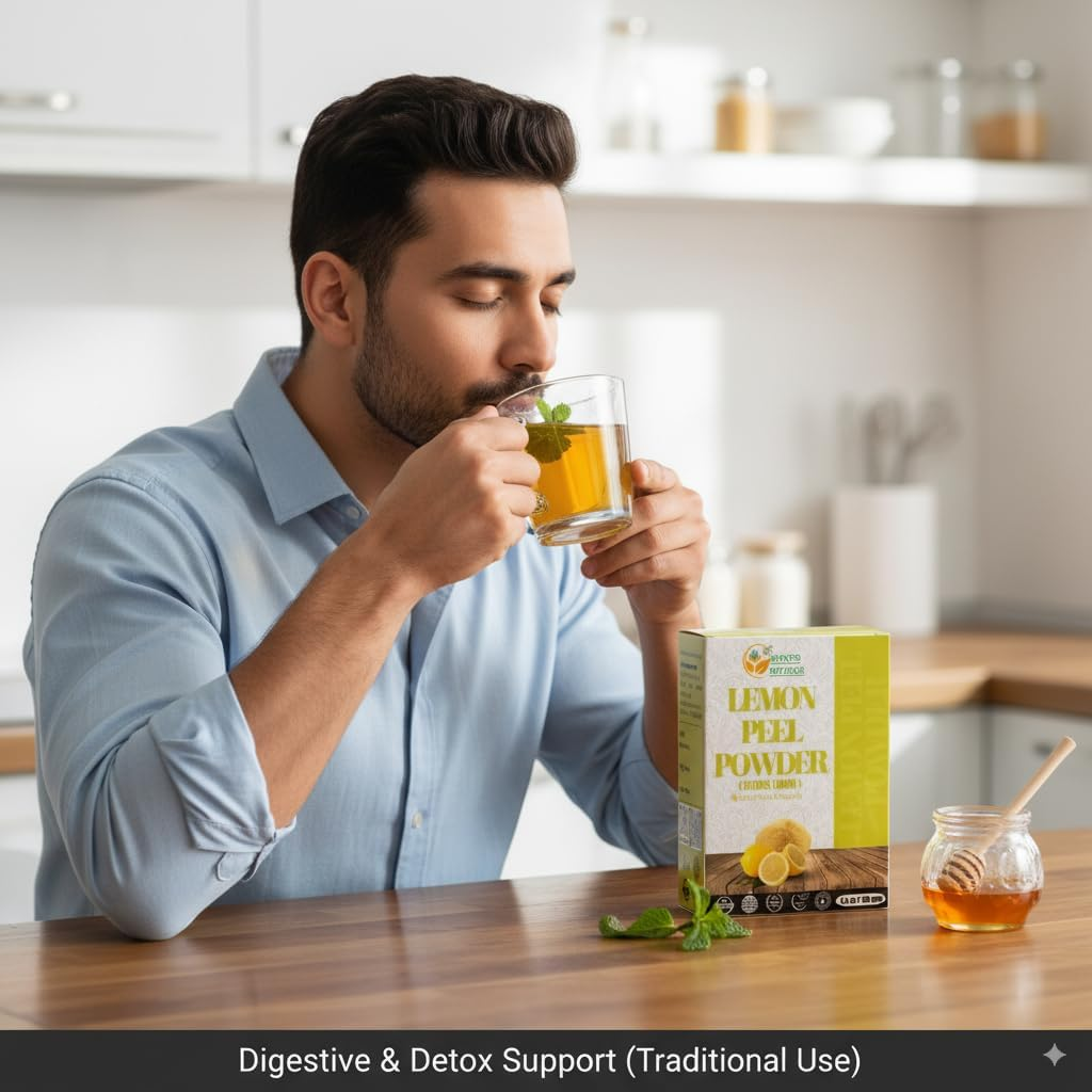 Herbs Botanica Lemon Peel Powder 57G &ndash; Pure, Natural, Aromatic Powder for DIY Skincare, Haircare, Face Packs, Soap & Crafts image number 1