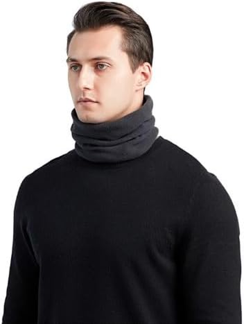 Winter Warm Neck Gaiter Fleece Neck Warmer Windproof Sports Headwear Skiing Neck Protector Plush Hat Cycling Face Mask - Blue image number 7