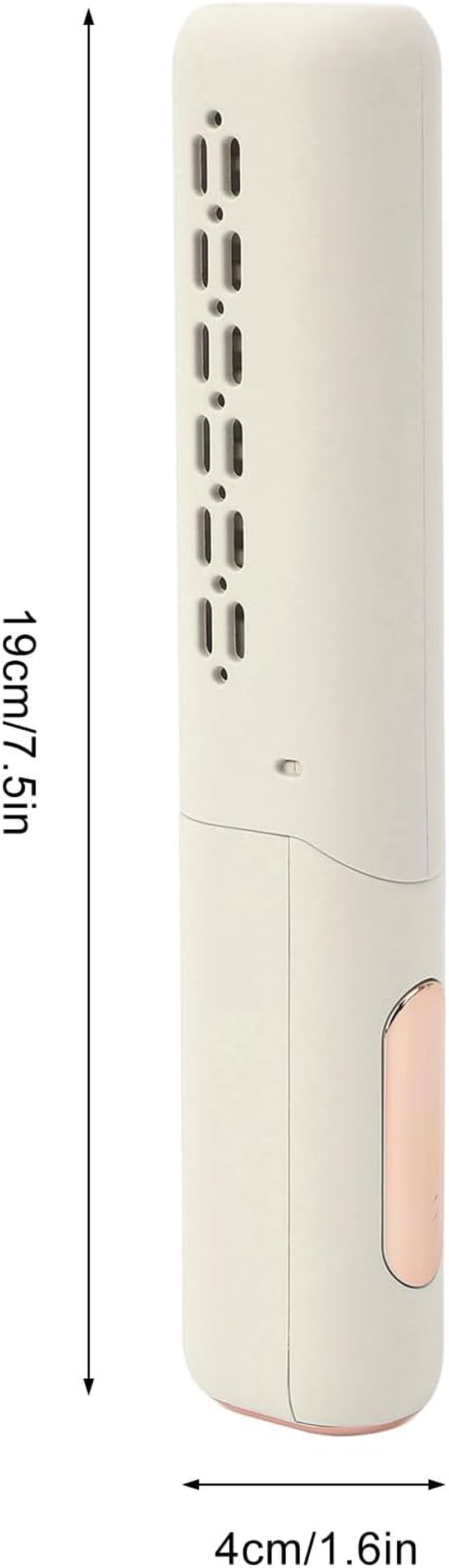 Rechargeable Mini Hair Straightener, Portable Straightening Brush, anti Scald Type C Cordless Hair Straightener with 3 Adjustable Temperature for All Hair Types (Khaki) image number 6