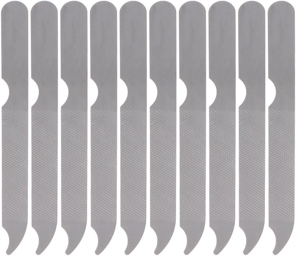 Parts Express Stainless Steel Metal Nail File, Double Side Fingernail Toenail Files Metal File Buffer Fingernails Toenails Art New Pedicure Tool for Salon and Home Manicure Files (F, 10) image number 4