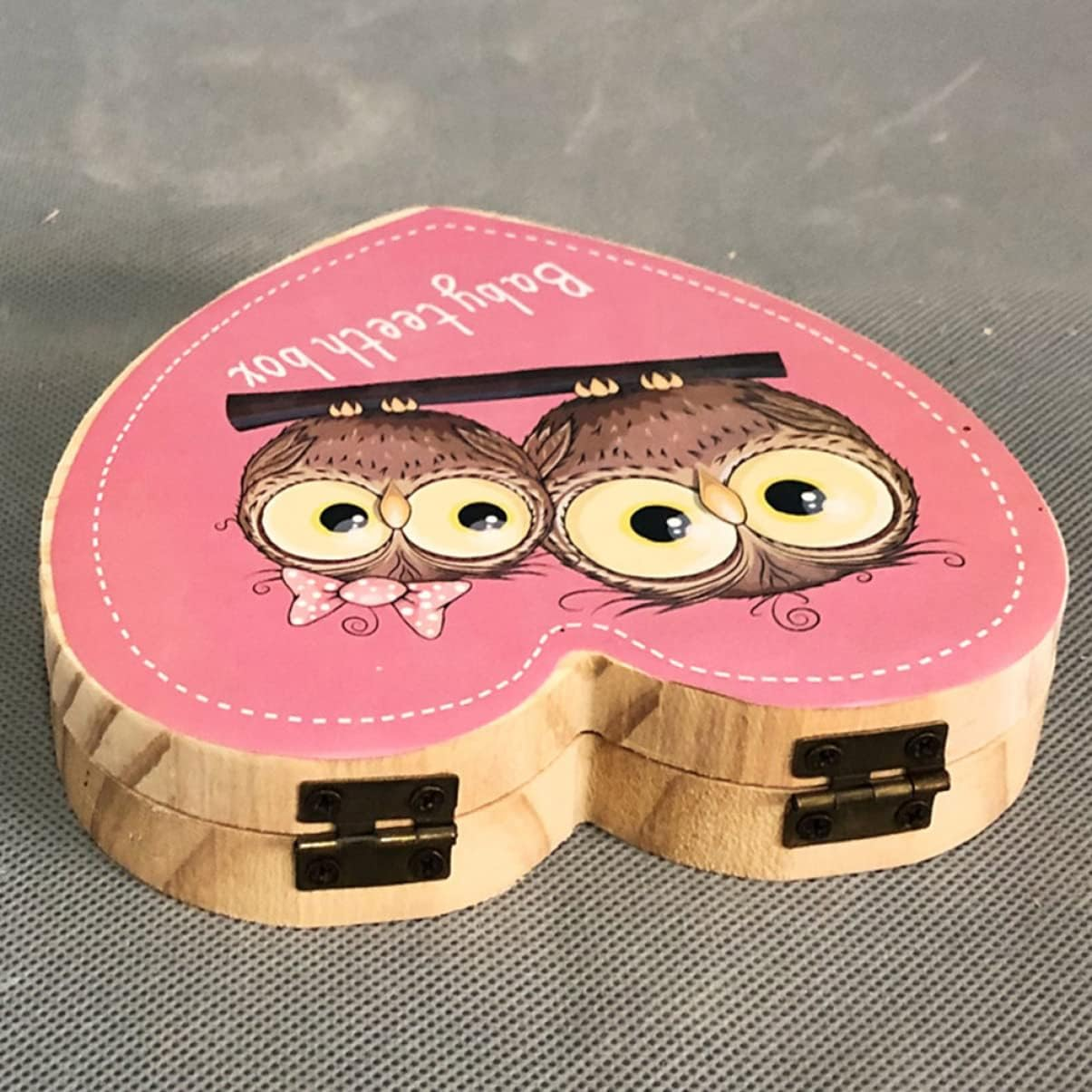 LIFKOME First Tooth Keepsake Box Wooden Alphabet Storage Case for Teething Christening image number 2