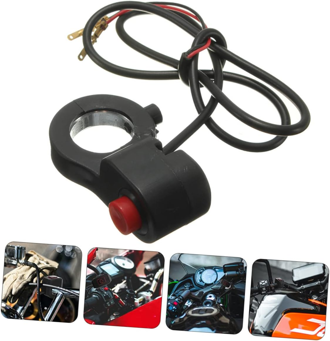 SUPVOX Handlebar Horn Switch Motorcycle Horn Button for ATV Electric Bike Control Switch for Motorcycle Parts image number 6