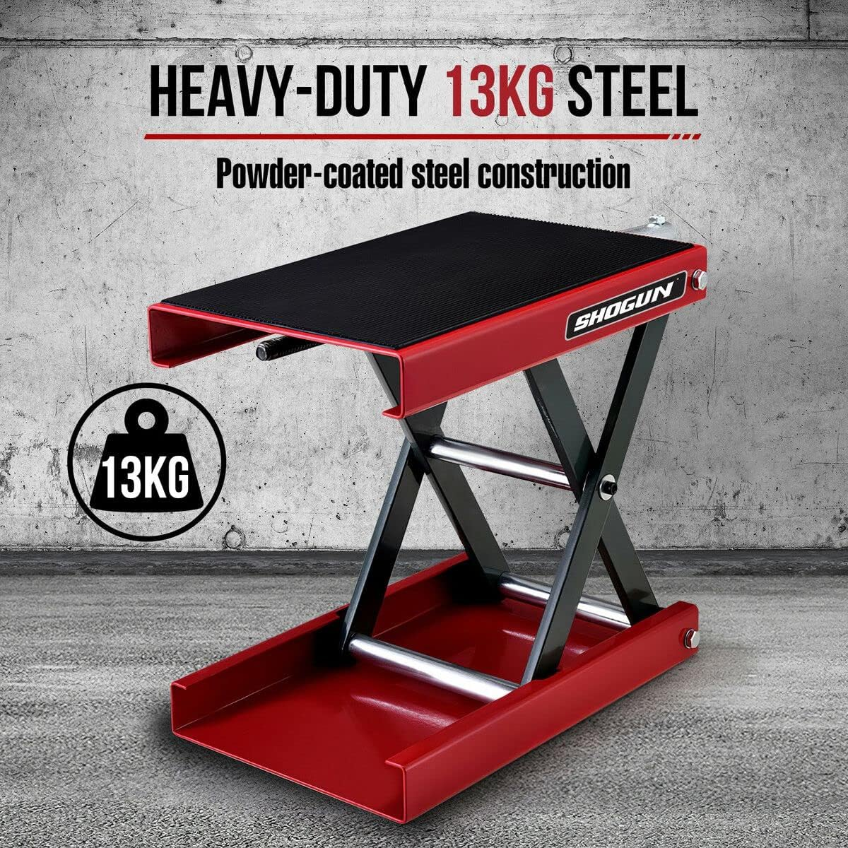 SHOGUN Motorcycle Lift Stand Motorbike Lifting Jack Hoist ATV Dirtbike Work Platform Repair Bench 500Kg Max Load image number 2