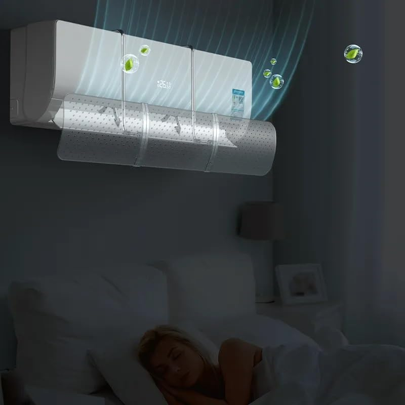 Universal Retractable Air Conditioning Wind Deflector - Adjustable, Transparent Cold Air Protection image number 5