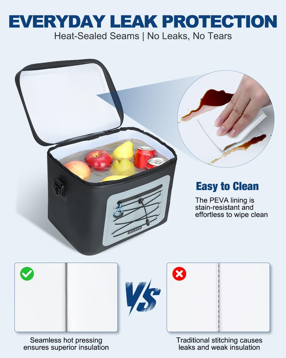 7/15/20L Insulated Cooler Bag - Large Multi-Functional Picnic Lunch Bag for Men & Women,Waterproof Leakproof Perfect for Beach, Family,Travel, Camping, Work,Bbq,And Outdoor Activities image number 2