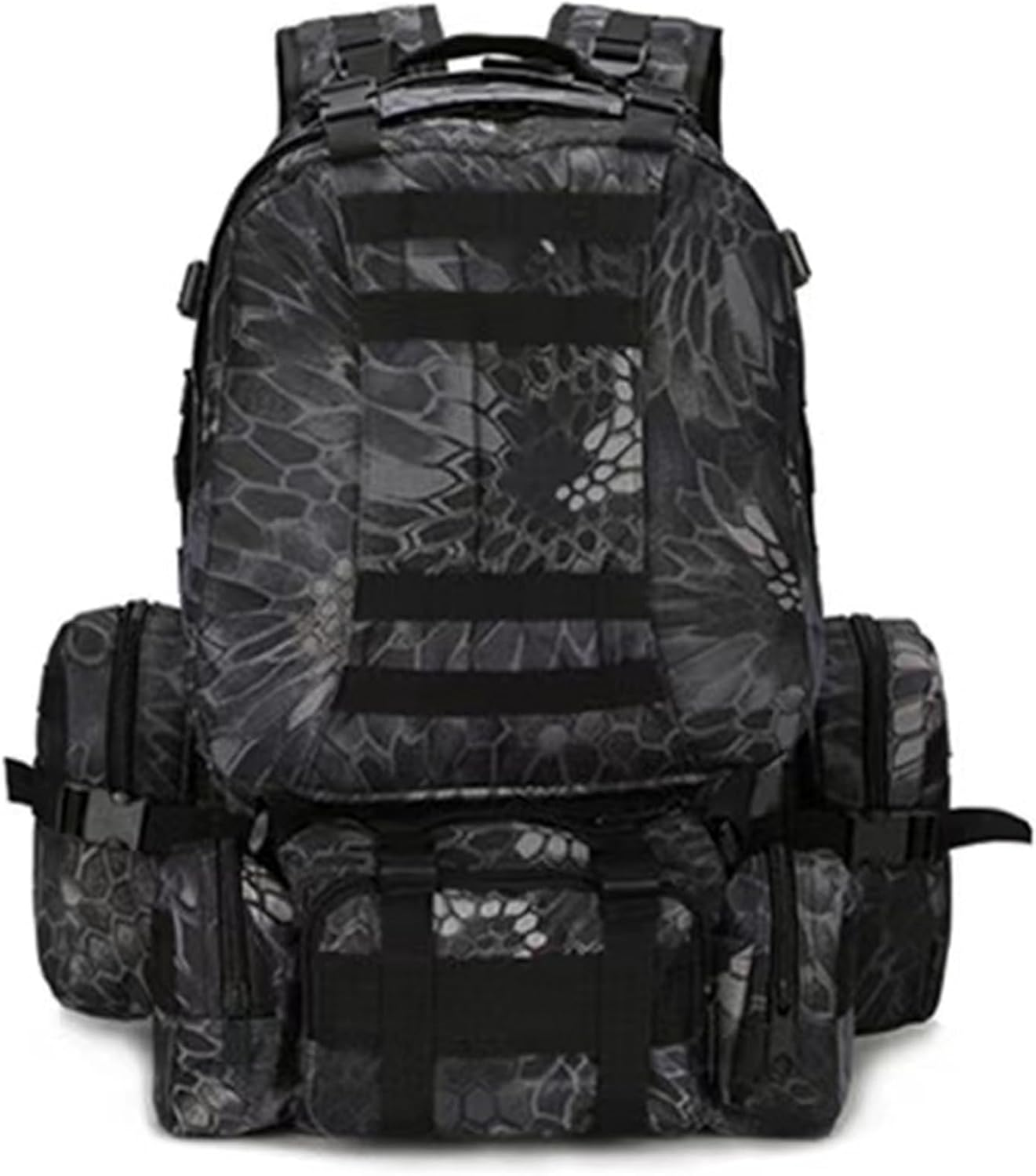 Yunyunstrap Tactical Backpack 50L, Molle Daypack Men, 4 in 1 Military Bag, Outdoor Sport Hiking Climbing Army Camping Bags