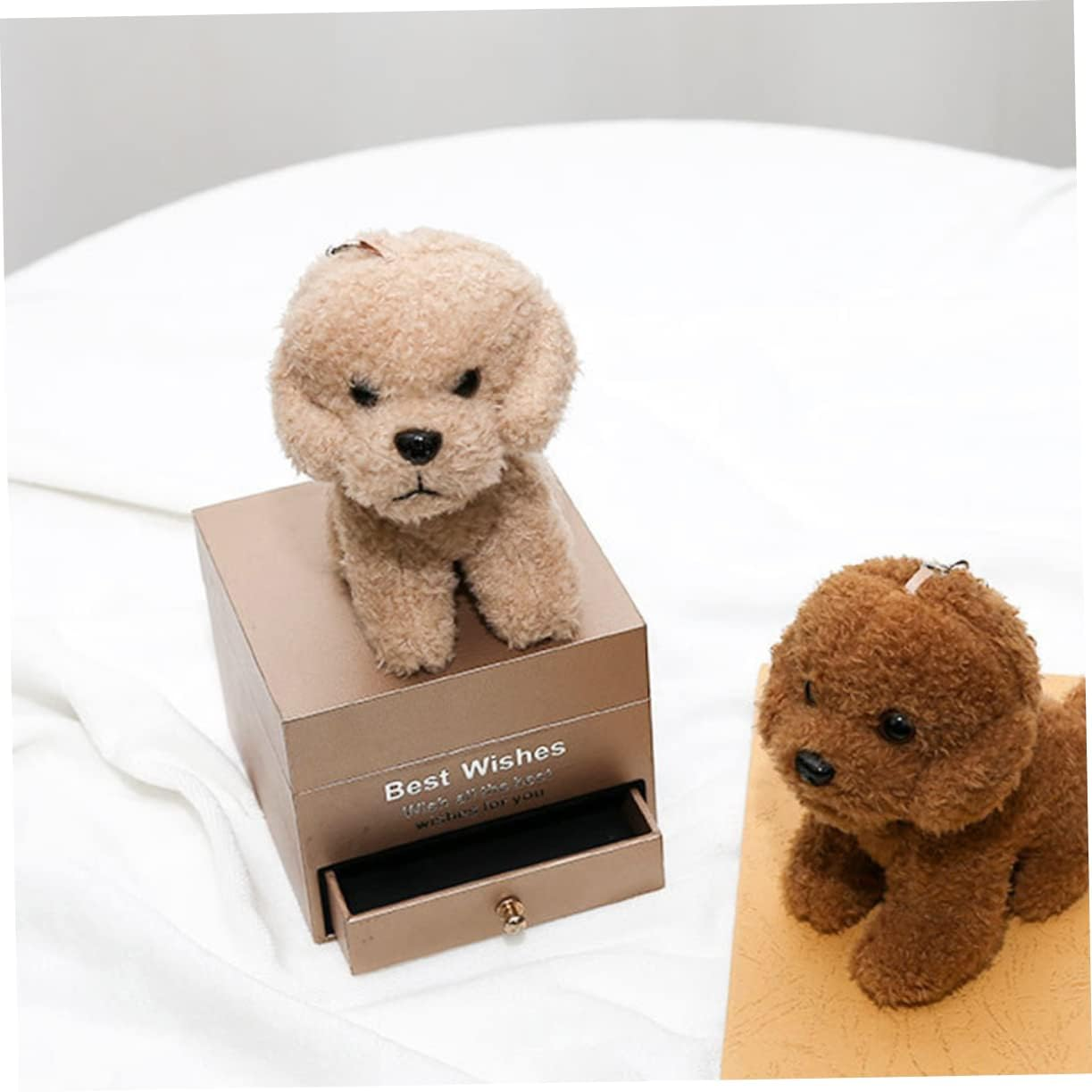 HAWILLOSCH Key Chain Plush Dog Pendant Keyrings Plush Bag Pendant Plush Dog Keychains Lovely Stuffed Dog Puppy Dog Keyring Stuffed Dog Keychains Puppy Bag Brown Pp Cotton image number 6