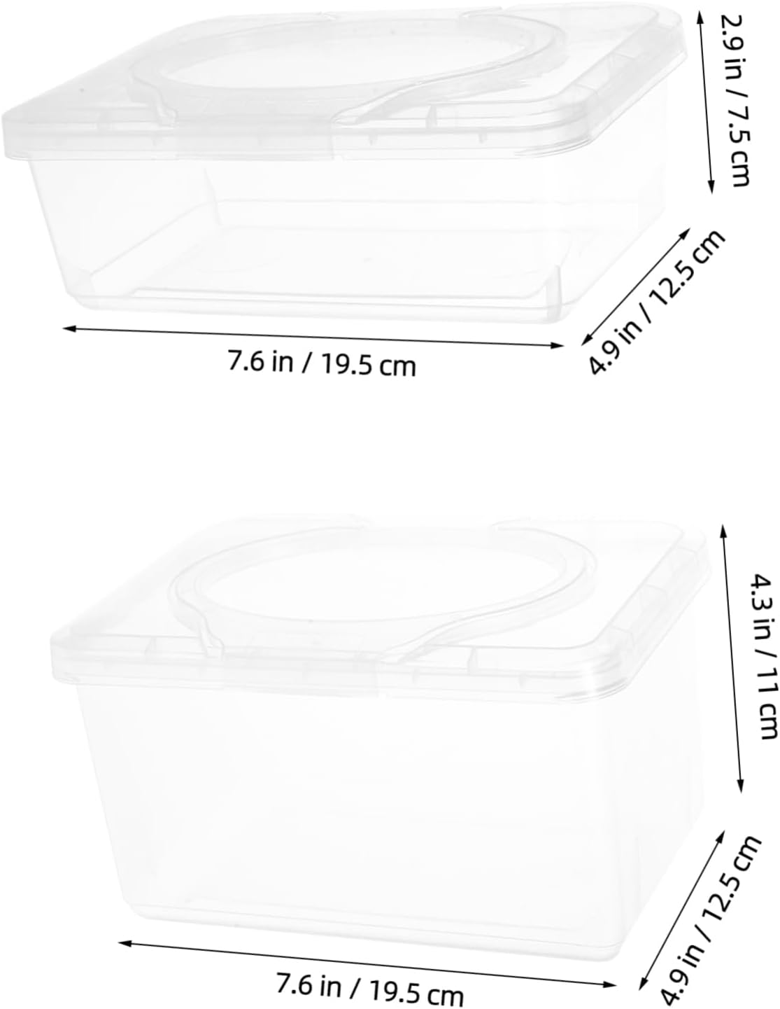 2Pcs Wipes Dispenser Portable Tissue Box for Car Bathroom and Outdoor Use Moisture Design for Easy Access image number 1
