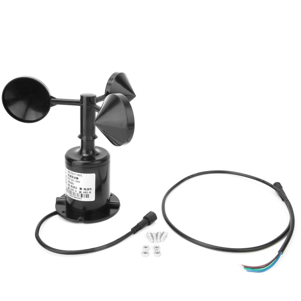 Fafeicy Wind Speed Sensor Transmitter 485 DC High Accuracy Anemometer 10~30V DC for Meteorological Monitoring Stations