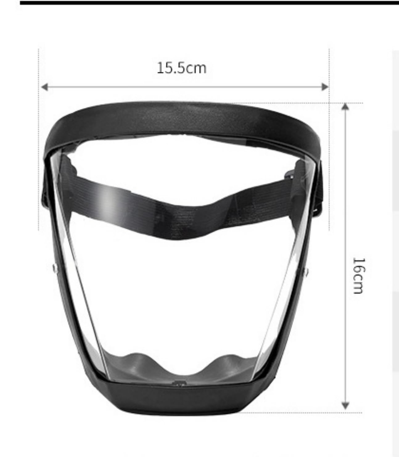 Anti-Fog Protective Full Face Shield, Adjustable Full Face Protective Shield Visor, HD Reusable Face Protective，Grinding Shield Face Mask for Eye and Face Protection, Super Lightweight Hd(Black) image number 4