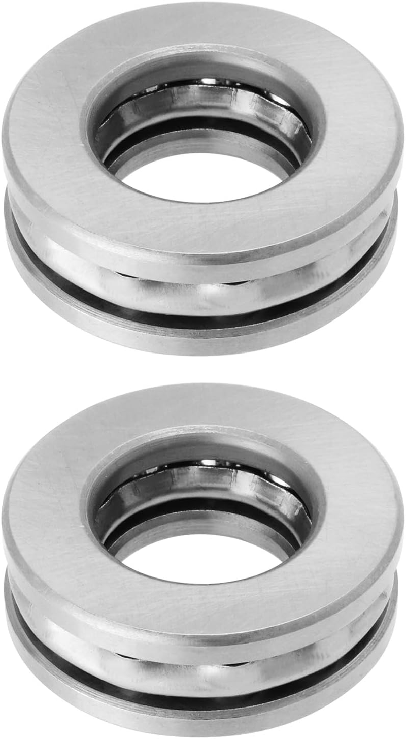 2Pcs Thrust Ball Bearing 51203 with Washers 17Mm Bore 35Mm OD 12Mm Thick Plane Axial Ball Bearing Compatible with Ifor Williams Trailer Knott Jockey Wheel Handle image number 1
