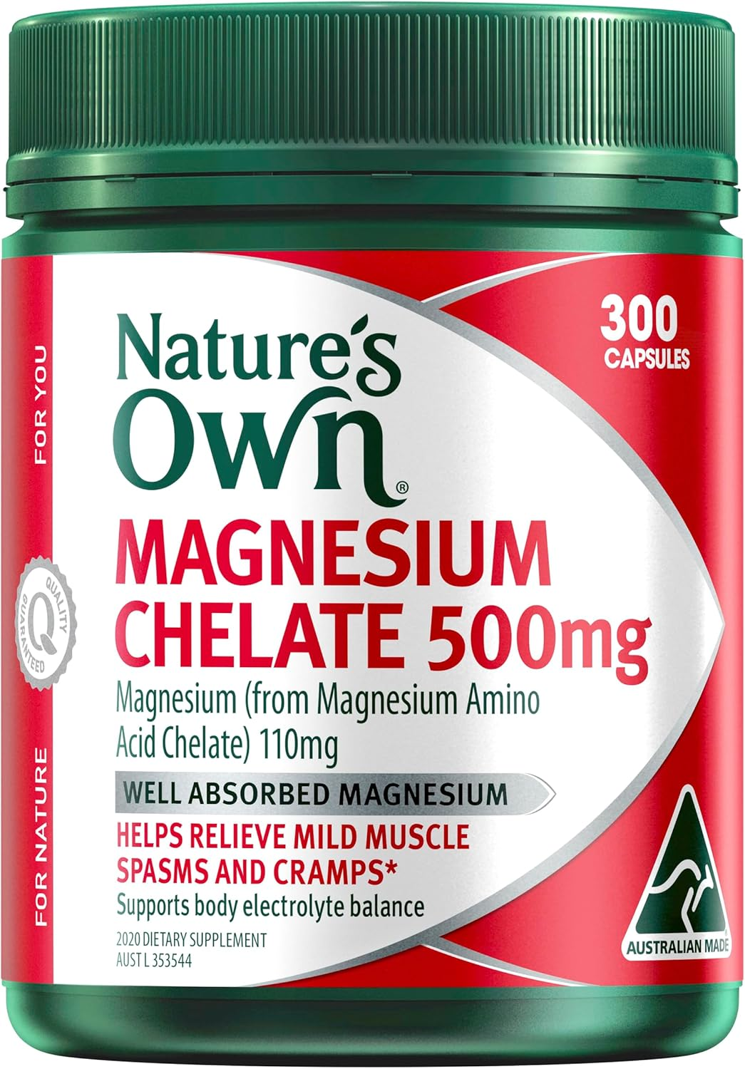 Nature'S Own Magnesium Chelate 500Mg Capsules 300-Relieves Muscle Cramps and Mild Muscle Spasms, Reduces Muscle Tiredness When Dietary Intake Is Inadequate-Aids Calcium Metabolism and Supports Bone Health image number 4