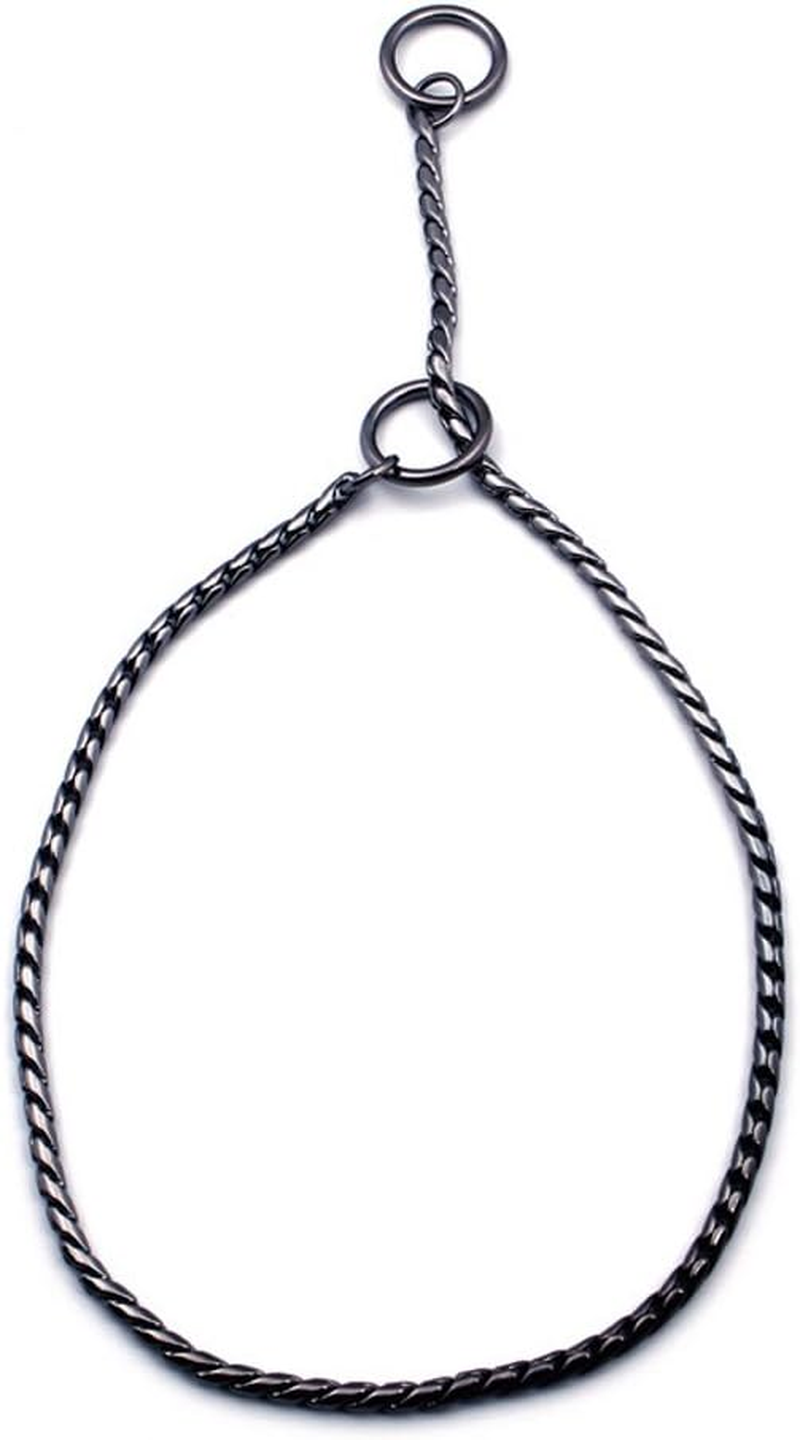 SGODA Black Dog Chain Collar Choke Pet Training Snake Collar with Heavy Links, 22 In, 4 Mm image number 2