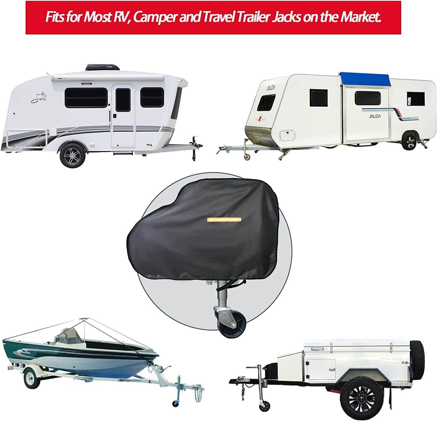 Caravan Hitch Cover, Trailer Hitch Lock Covers Universal Breathable Tow Hitch Cover for Caravan, PVC Trailer Towing Ball Coupling Lock Covers Caravan Hitch Dust Proof Protector Trailer Hitch Cover image number 2