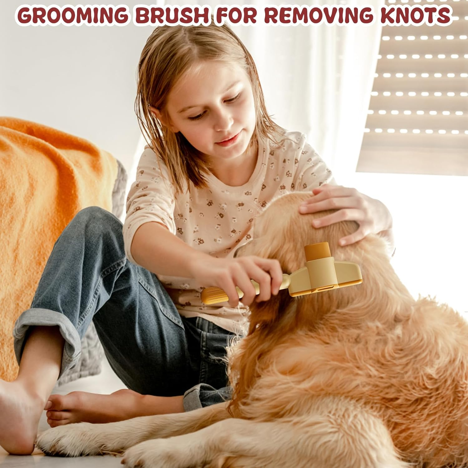 Pack of 4 Undercoat Brush Cat, Undercoat Brush Dogs, Cat Brush, Fur Flash Brush Cat, Brush Cat, Grooming Brush for Removal, for Dogs and Cats Brush image number 5