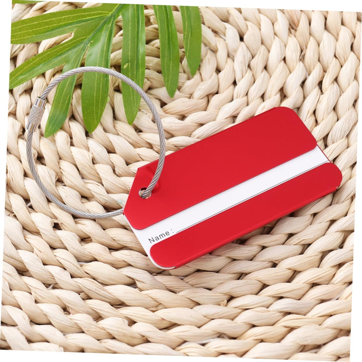 KOMBIUDA 15Pcs Luggage Tags for Suitcases Multicolour Aluminum Name Tags String and Address Card for Travel Handbag