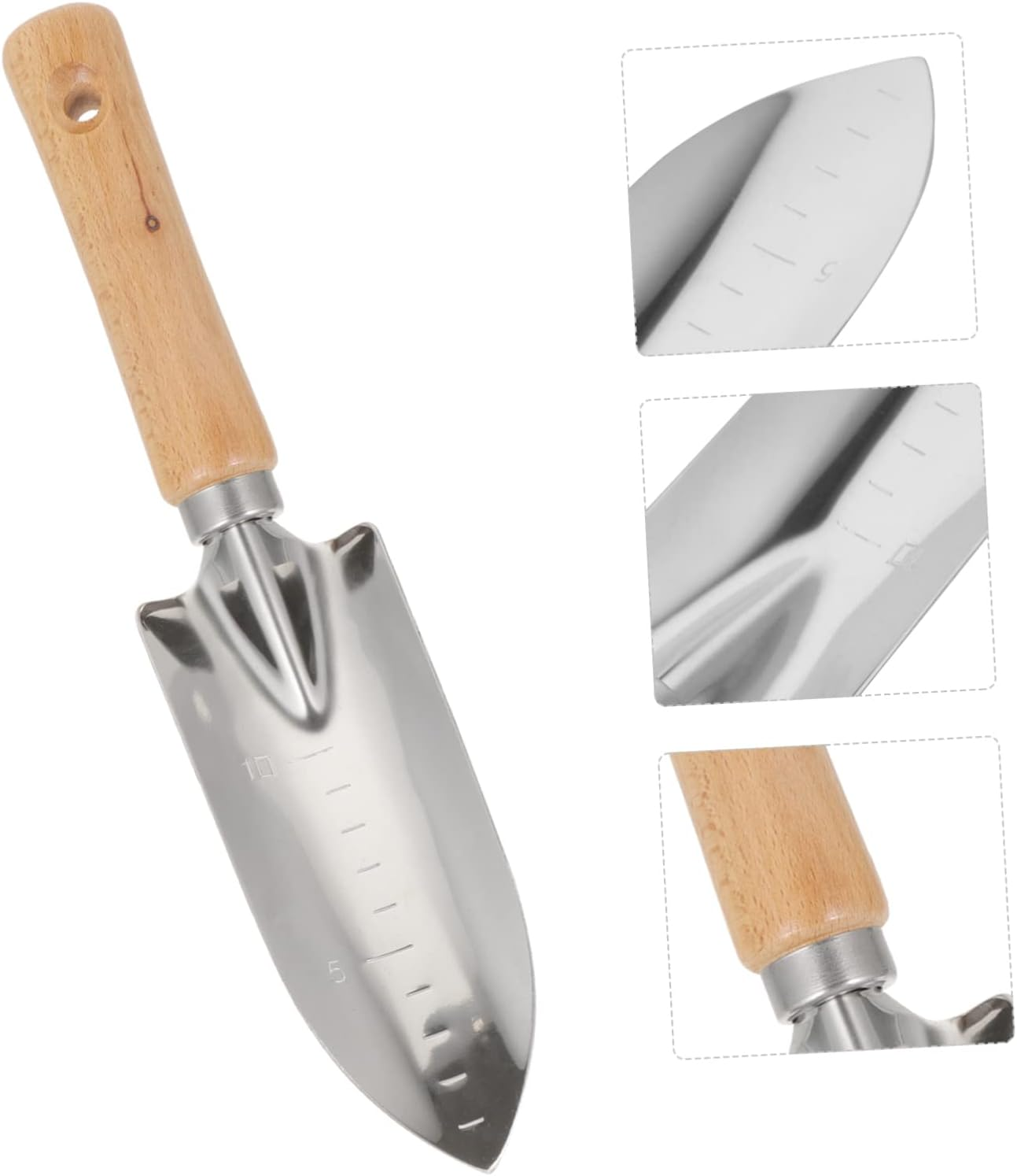 Gardening Trowel Stainless Steel Shovel Hand Garden Tool Transplanting Spade Outdoor Accessories image number 2