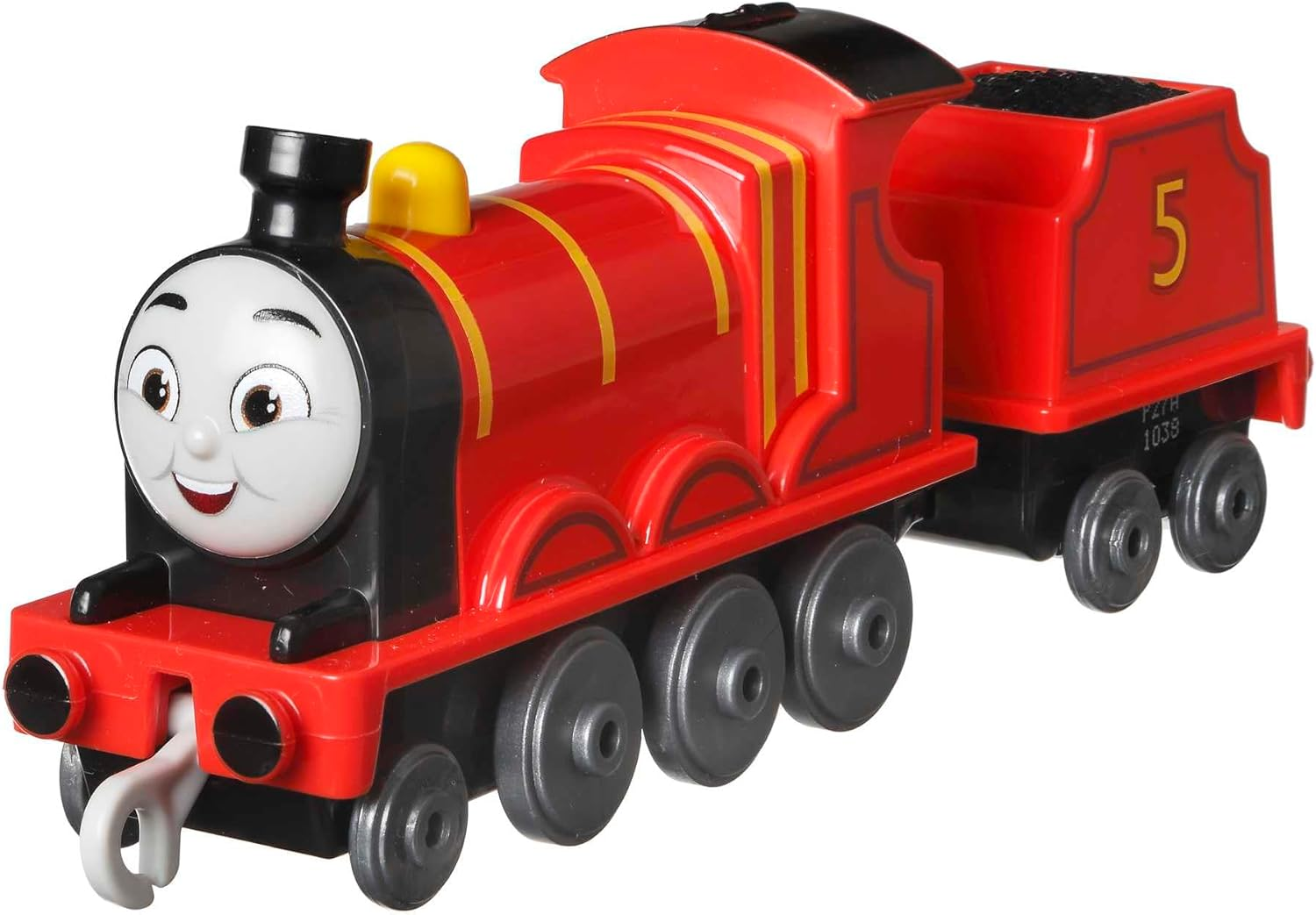 Thomas & Friends Fisher-Price Die-Cast Push-Along James Toy Train Engine for Preschool Kids Ages 3+