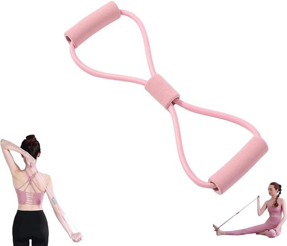 Arm Figure 8 Resistance Band, 3Pcs Yoga Gym Fitness Pulling Ropes, 8 Figure Shaped Tension Rope, 8 Shaped Elastic Pull Yoga Tension Rope for Chest Arm and Shoulder Stretch image number 4
