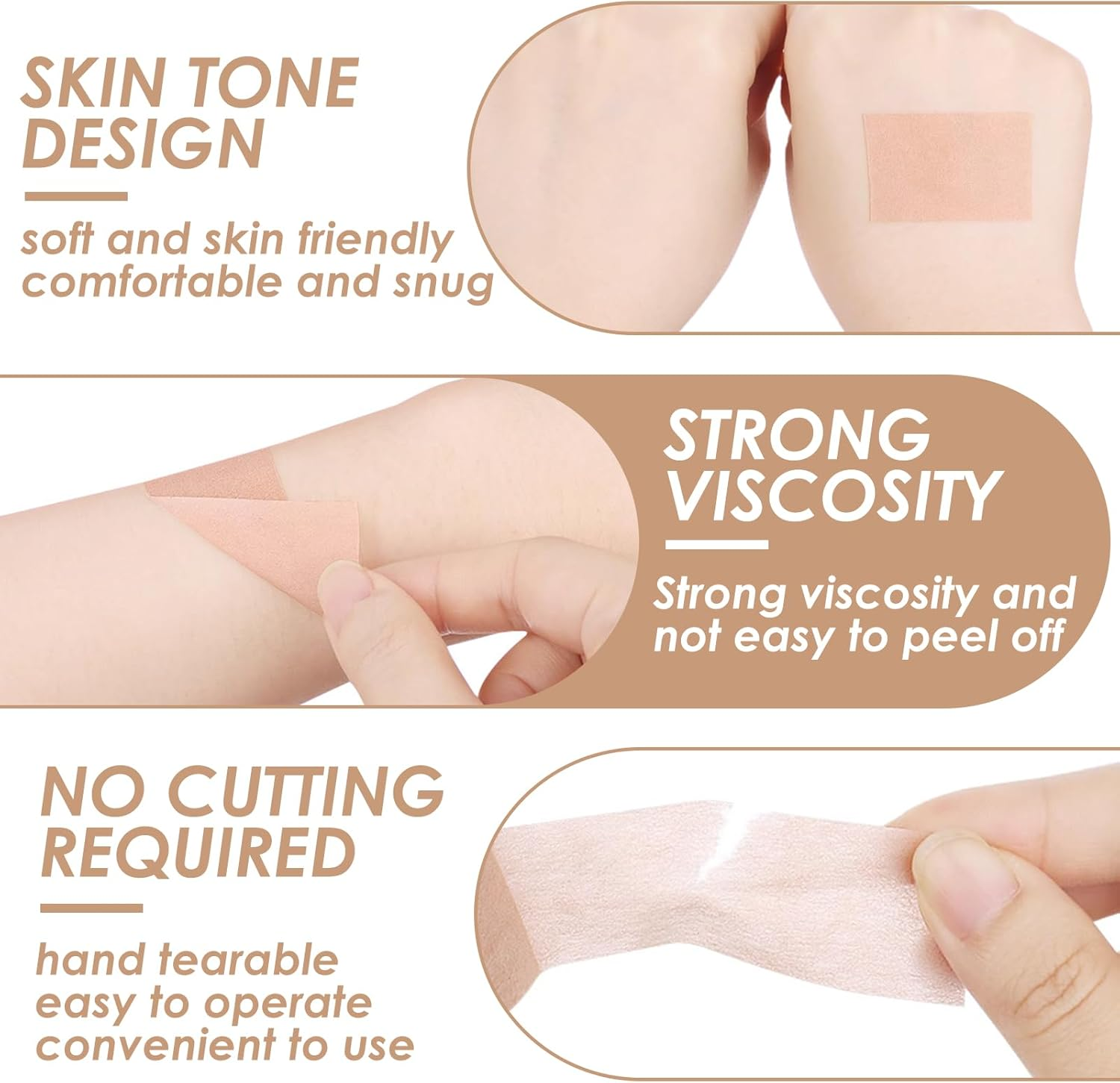 4 Rolls PE Micropore Medical Paper Tape Roll 1.25Cm X 9.14M, Flexible & Breathable Medical Tape for Eyelash Extensions Wound Sensitive Skin Injuries Swelling Sports (Skin) image number 6