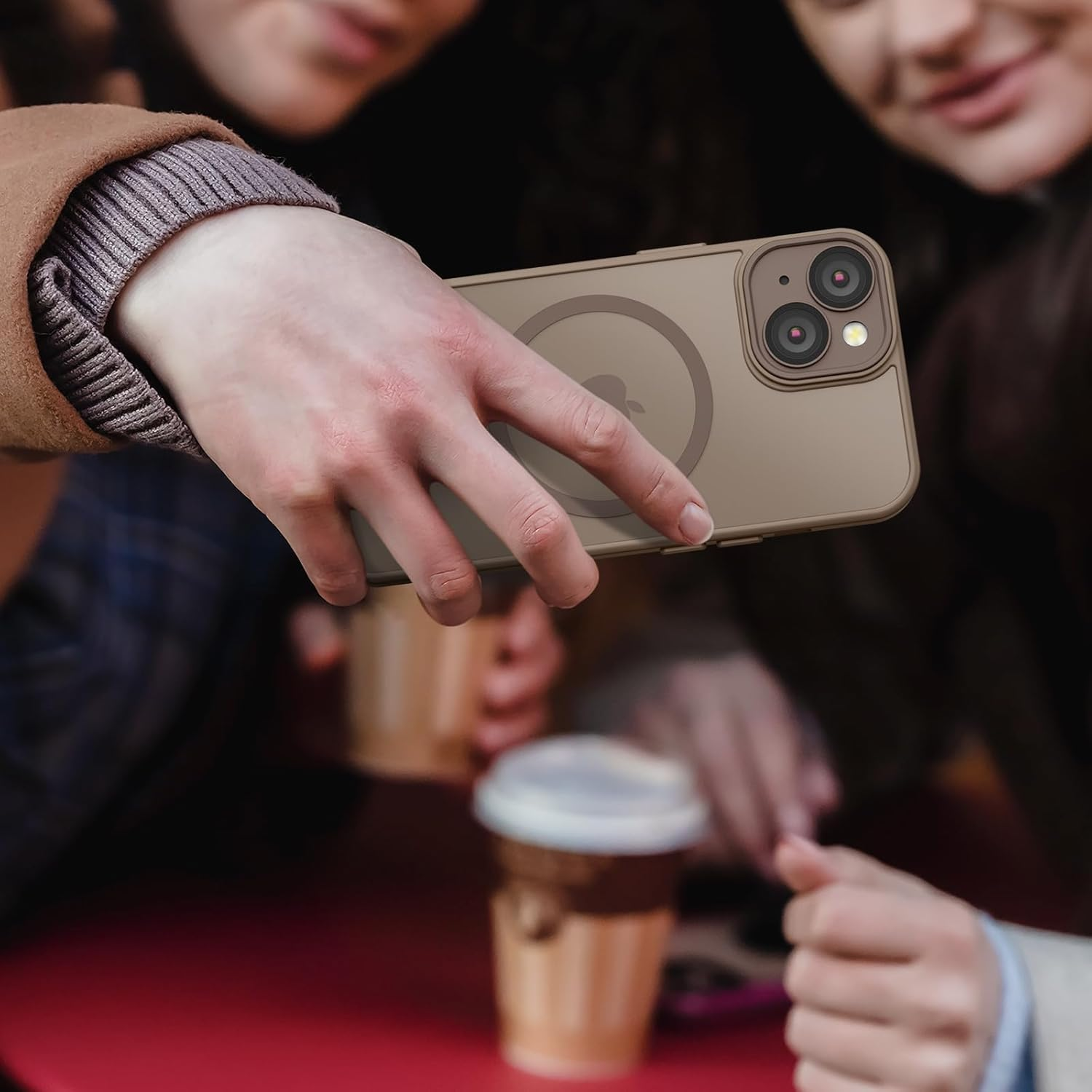 Magnetic Case for Iphone 13 Case, [Compatible with Magsafe] Drop Protection Skin-Friendly Shockproof Protective Translucent Matte Case Cover for Iphone 13 image number 3