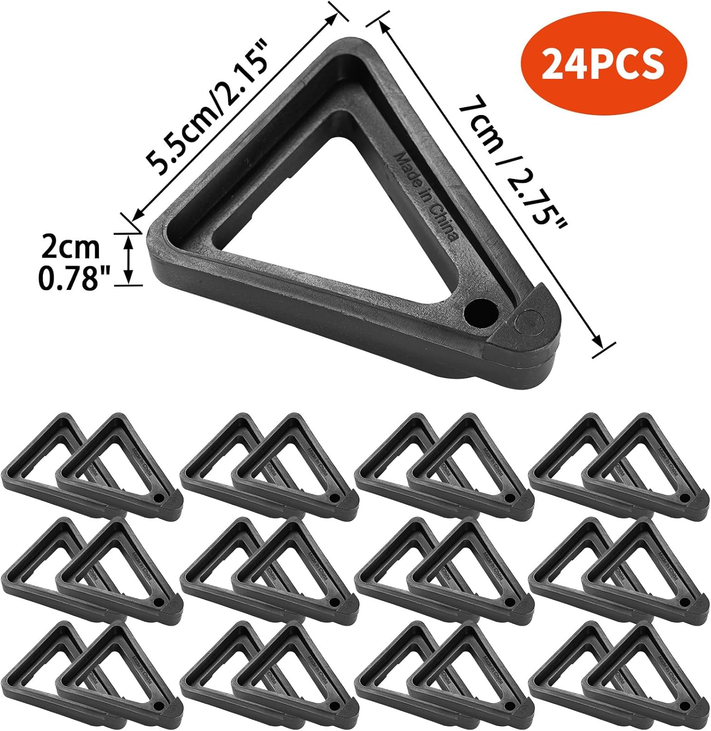 24 Pack Plant Pot Feet Triangle Pot Risers Black Durable Non Slip Supports Elevate Drainage Improve Airflow image number 3