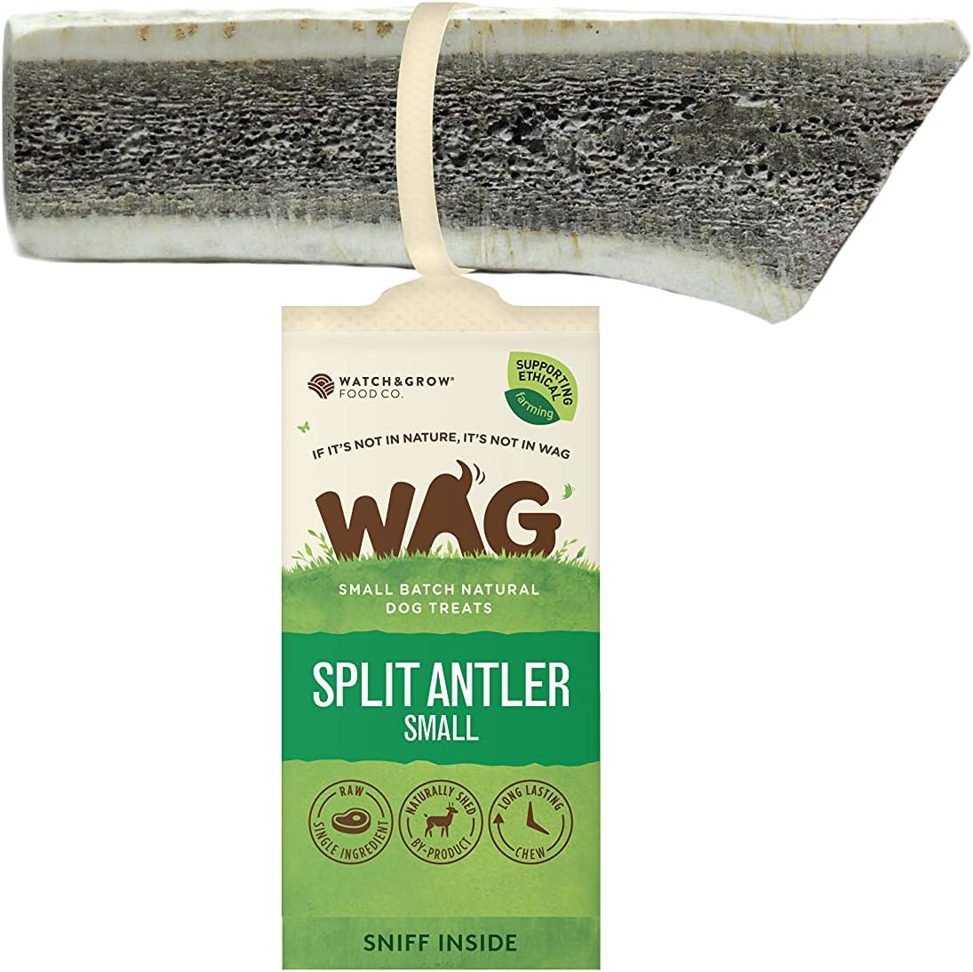 WAG Split Antler Dog Treat, 4 Pack, Small image number 1